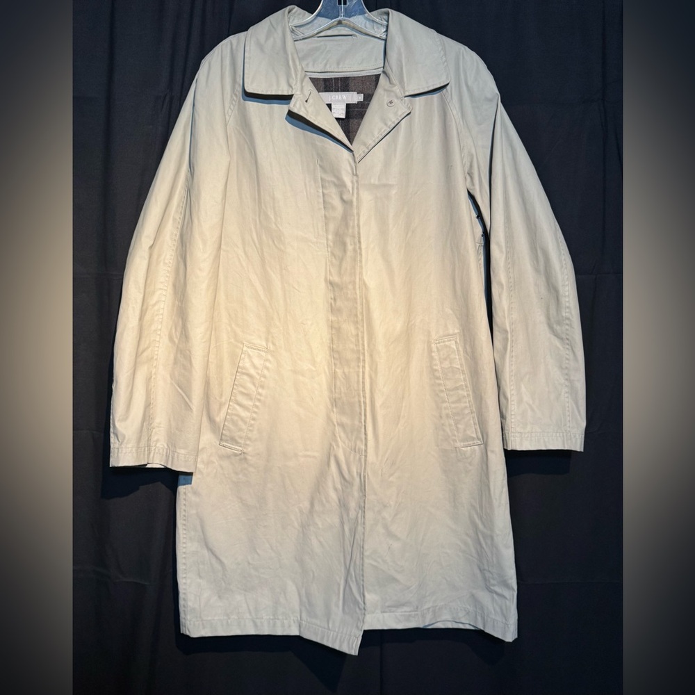 J. Crew Cream Trench Coat